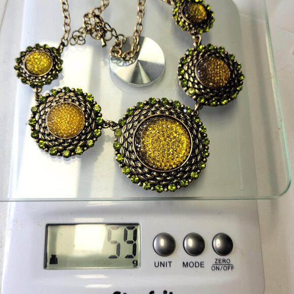 Lime Green Statement Choker Necklace - Picture 13 of 13